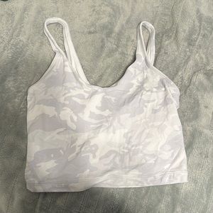 White camo lulu align tank